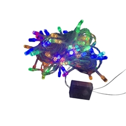 GUIA NAVIDAD LED 100 LUCES GRANDE MULTICOLOR CABLE CLEAR