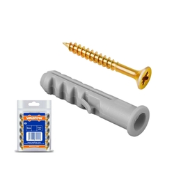 TORNILLO MADERA 5 mm x 50 mm CON ANCLA 8 mm x 40 mm