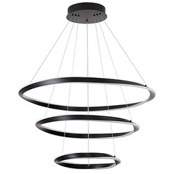 LAMPARA PENDANT LED 128 W CCT AROS NEGRO