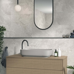 AZULEJO CERAMICO DE 30 cm x 60 cm x 9.5 mm LAKOS GRIS MATE CAJA DE 1.26 m2 ESP