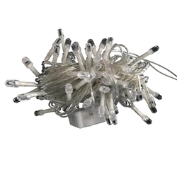 GUIA NAVIDAD LED 100 LUCES GRANDE BLANCO FRIO CABLE CLEAR