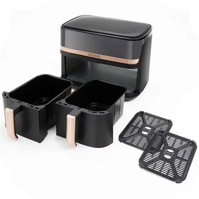 FREIDORA DE AIRE 9 L METAL NEGRO 2 CANASTAS