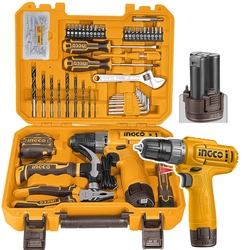 TALADRO INALAMBRICO 12 V 9.53 mm + KIT HERRAMIENTAS