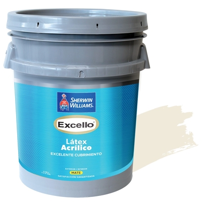 PINTURA LATEX PARA USO EXTERIOR / INTERIOR BLANCO PORCELANA EXCELLO LATEX 1