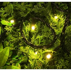 GUIA NAVIDAD LED 100 LUCES BLANCO CALIDO CABLE VERDE