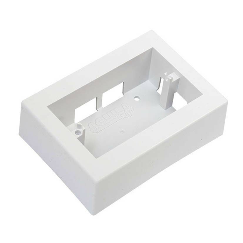CAJA RECTANGULAR CANALETA PLASTICO SUPERFICIAL 122 mm x 88 mm x 38 mm 6010B