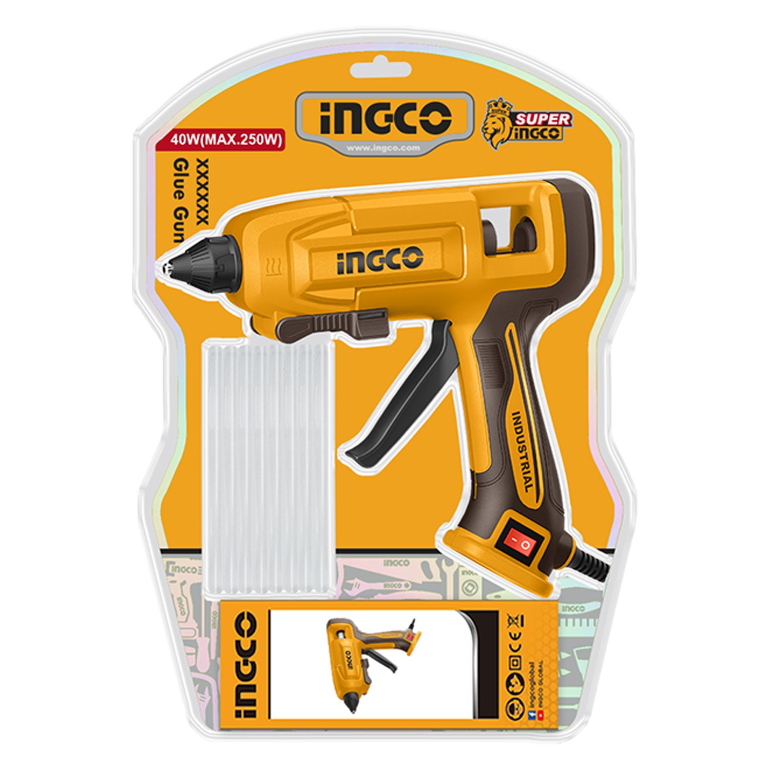 Pistola Termica P2000 1000/2000W – 2 Temperature, 350-600°C, Flusso 480L/min, Con Blocco Interruttore